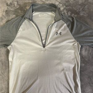 Under Armour HeatGear Quarter-Zip Pullover – Gray/Charcoal